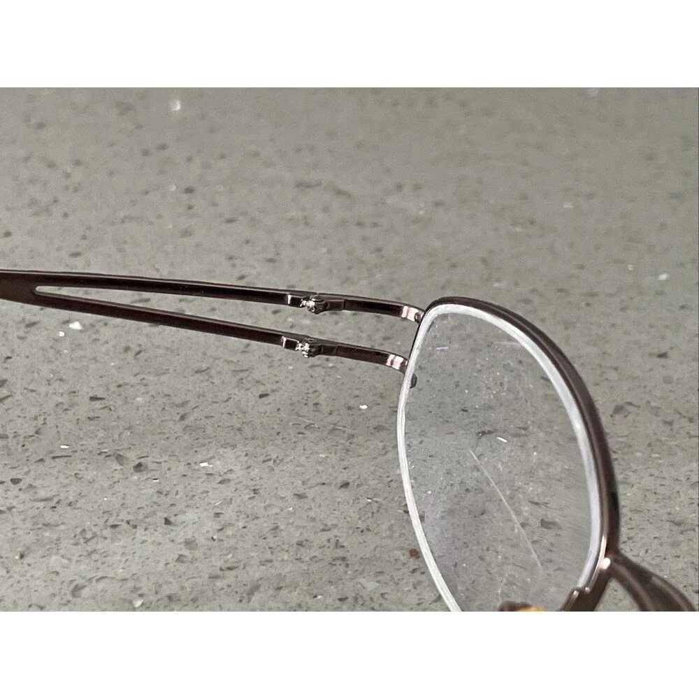 MDX Half-Rim Eyeglass FRAMES ONLY MDS 52-17-135 10 brown bronze titanium
